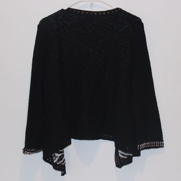Chicos  Black Zebra Cardigan Sweater Women's XL - Picture 3 of 9